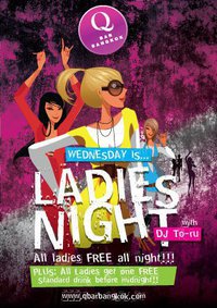 Bangkok Qbar Wednesday Ladies Party Night