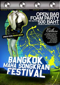 Club Culture Bangkok Open Bar Foam Party Bangkok Maha Songkran Festival