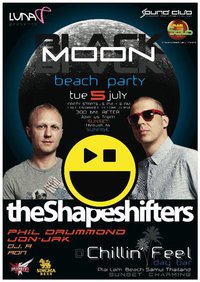 Samui Black Moon Party On The Beach with The Shapeshifters
