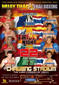 Samui Chaweng Stadium Muay Thai Amazing Fight European Team VS Thai Team