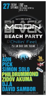 Samui Chillin’ Feel Day Bar Black Moon Beach Party