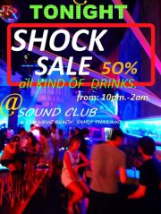 Samui Sound Club Shock Sale All Kind of Drinks