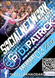 Social Network Party with Dj Patrick The Club khaosan Bangkok Thailand