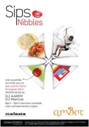 Sips & Nibbles Launch Party 16 Aug Ambar Bangkok Thailand