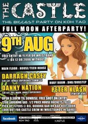 Full Moon After Party 9 Aug The Castle Koh Tao Thailand