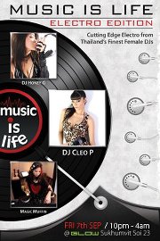 Music Is Life Electro Edition 7 Sep Glow Nightclub Bangkok Thailand